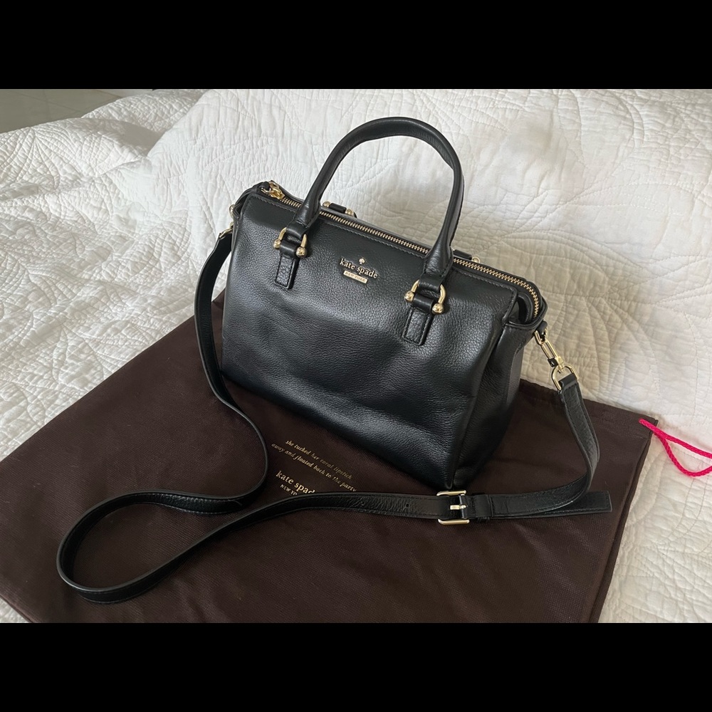 Kate Spade New York black leather bag
